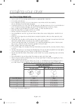 Предварительный просмотр 8 страницы Samsung DV40J3000GW User Manual