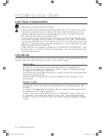 Предварительный просмотр 14 страницы Samsung DV410AE series User Manual