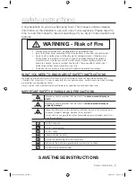 Предварительный просмотр 3 страницы Samsung DV428AEL User Manual