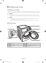 Предварительный просмотр 8 страницы Samsung DV42H5000 User Manual