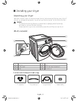 Предварительный просмотр 8 страницы Samsung DV42H5400 User Manual