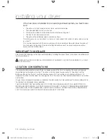 Предварительный просмотр 10 страницы Samsung DV431AEPXAC User Manual