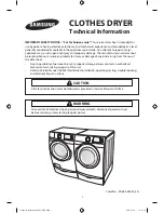 Предварительный просмотр 1 страницы Samsung DV433ETGJWR/A1 Datasheet