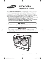 Предварительный просмотр 25 страницы Samsung DV433ETGJWR/A1 Datasheet