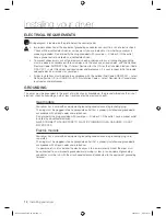 Preview for 12 page of Samsung DV438AGR User Manual