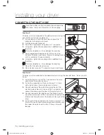 Предварительный просмотр 14 страницы Samsung DV448AEW-02555B-05 User Manual