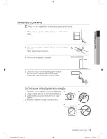 Предварительный просмотр 19 страницы Samsung DV448AG series User Manual