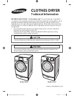 Предварительный просмотр 1 страницы Samsung DV455EVGSGR/AA User Manual