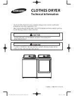 Samsung DV456 Series Technical Information предпросмотр