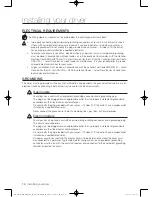 Предварительный просмотр 14 страницы Samsung DV456ETHDSU/AA User Manual