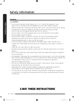 Предварительный просмотр 8 страницы Samsung DV45K7100E(G) series User Manual