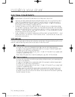 Предварительный просмотр 14 страницы Samsung DV50F9A6E(G)* User Manual