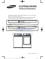 Samsung DV50F9A7EV Technical Information предпросмотр