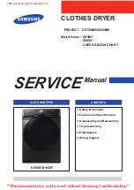 Samsung DV50K Series Service Manual предпросмотр