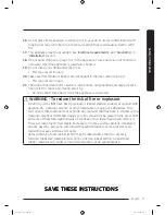 Предварительный просмотр 7 страницы Samsung DV50K7500E Series User Manual