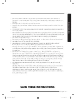 Предварительный просмотр 9 страницы Samsung DV50K7500E Series User Manual