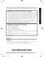 Предварительный просмотр 7 страницы Samsung DV50K8600E User Manual