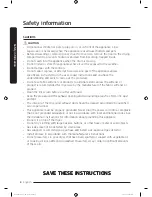 Предварительный просмотр 8 страницы Samsung DV50K8600E User Manual