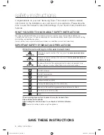 Предварительный просмотр 4 страницы Samsung DV520AE-02836A-01 User Manual