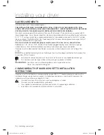 Предварительный просмотр 14 страницы Samsung DV520AE-02836A-01 User Manual