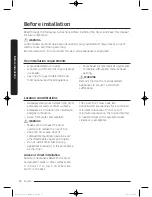 Preview for 10 page of Samsung DV52J8060E(G) series User Manual