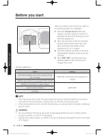 Предварительный просмотр 36 страницы Samsung DV52J8060E User Manual