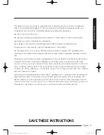 Предварительный просмотр 9 страницы Samsung DV52J8700E(G) series User Manual