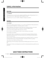 Preview for 8 page of Samsung DV52J8700E User Manual