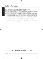 Предварительный просмотр 10 страницы Samsung DV53BB8900 Series User Manual