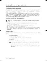 Предварительный просмотр 10 страницы Samsung DV665J Series User Manual