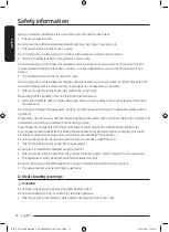 Предварительный просмотр 12 страницы Samsung DV9 BB74 Series User Manual