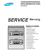 Preview for 1 page of Samsung DVD-907 Service Manual