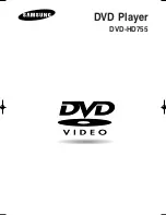 Samsung DVD-HD755 User Manual preview