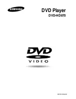 Samsung DVD-HD870 User Manual preview