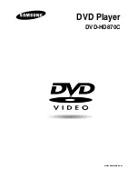 Preview for 1 page of Samsung DVD-HD870C User Manual