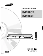 Preview for 1 page of Samsung DVD-HR710 Instruction Manual