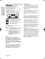 Preview for 2 page of Samsung DVD-HR710 Instruction Manual