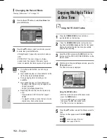 Preview for 112 page of Samsung DVD-HR710 Instruction Manual