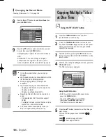 Preview for 106 page of Samsung DVD-HR720 Instruction Manual