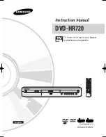 Samsung DVD-HR720/ Instruction Manual preview