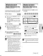 Preview for 47 page of Samsung DVD-HR720 Manuel D'Instructions