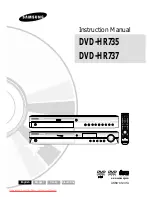 Preview for 1 page of Samsung DVD-HR730 Instruction Manual