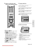 Preview for 63 page of Samsung DVD-HR730 Instruction Manual