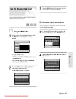 Preview for 87 page of Samsung DVD-HR730 Instruction Manual