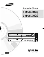 Samsung DVD-HR730A Instruction Manual preview