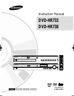 Samsung DVD-HR733 Instruction Manual preview