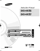 Samsung DVD-HR735 Instruction Manual preview