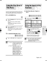 Preview for 47 page of Samsung DVD-HR735 Instruction Manual