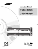 Samsung DVD-HR750 Instruction Manual preview