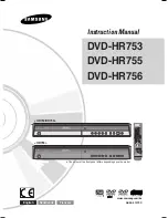 Samsung DVD-HR753 Instruction Manual preview